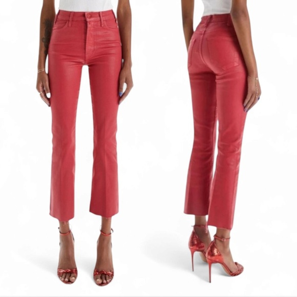 MOTHER Red Ankle & Cropped Jeans